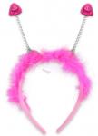 Pink Fur Happy Faced Bachelorette Party Bopper Head Antennas
